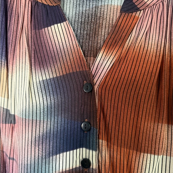 189. Tribal XL Top Multi Rust Print - Picture 4 of 7